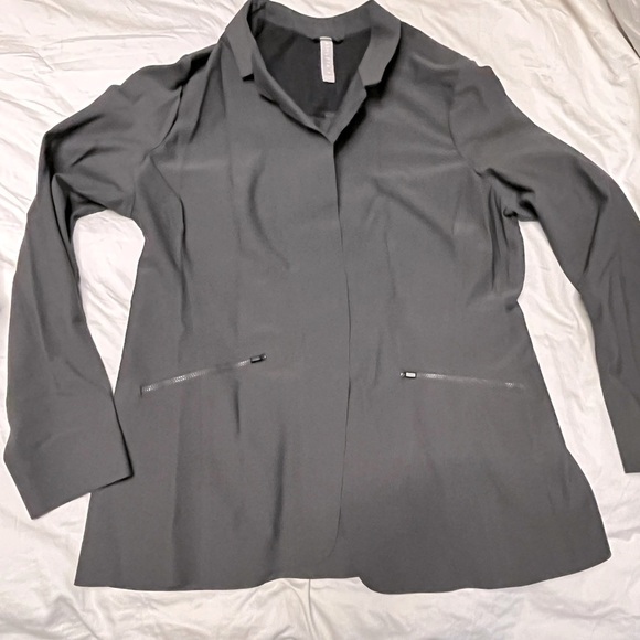 Athleta Interstellar Grey  Blazer Jacket Stretch Fitted Size 16 Womens - Picture 1 of 3